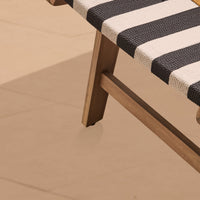 Saffron White Acacia Occasional Chair - Beige/Black/Yellow Rope