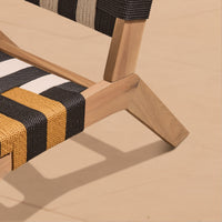 Saffron White Acacia Occasional Chair - Beige/Black/Yellow Rope