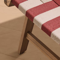 Saffron White Acacia Occasional Chair - Beige/Paprika Rope