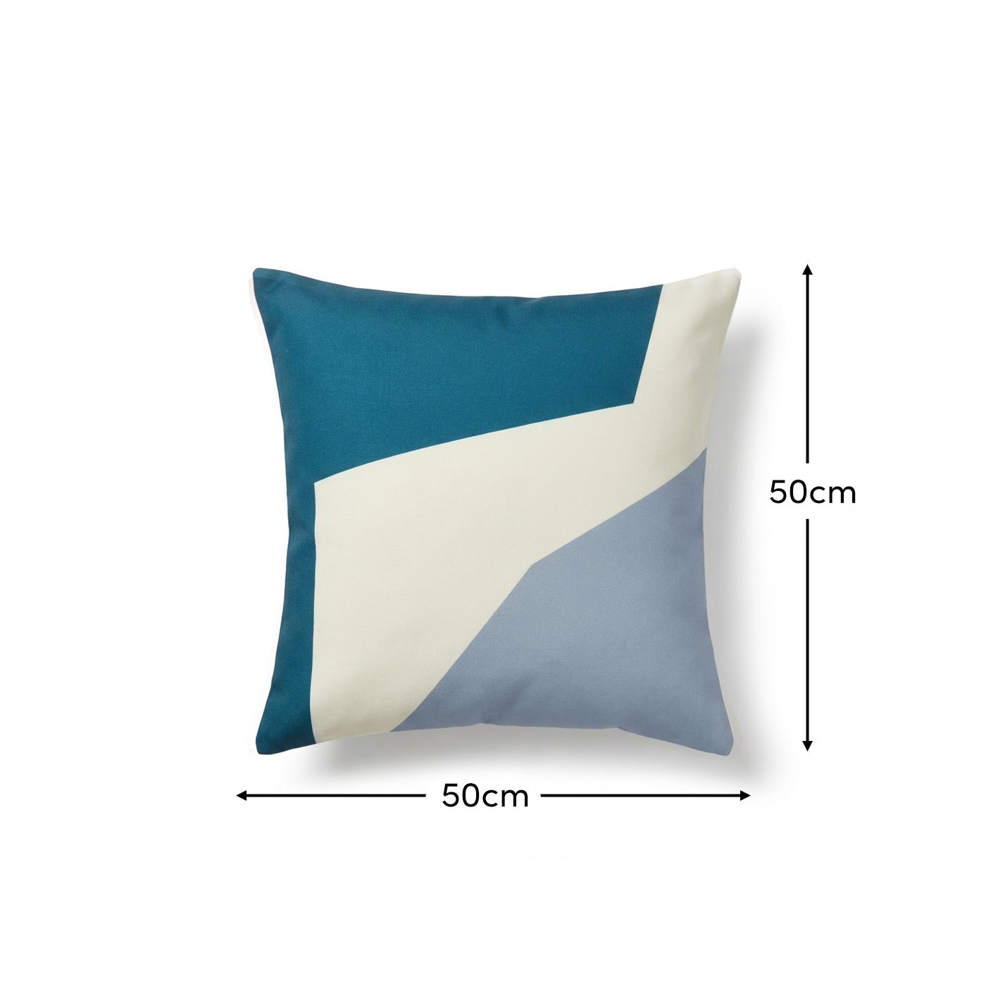 Salcombe 50x50cm Outdoor Cushion Cover - Teal and Cornflower Blue