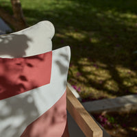 Salcombe 50x50cm Outdoor Cushion Cover - Paprika and Blush Pink
