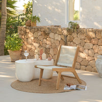 Eaden 5 Seater Corner Coffee Table Set with 2 Seren Occasional Chairs - Natural