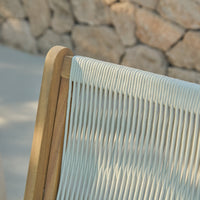 Seren White Acacia Occasional Garden Chair - Beige Rope