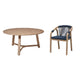 Shiro 6 Seater Round Wooden Garden Dining Set with Shiro Navy Rope Dining Chairs -160cm