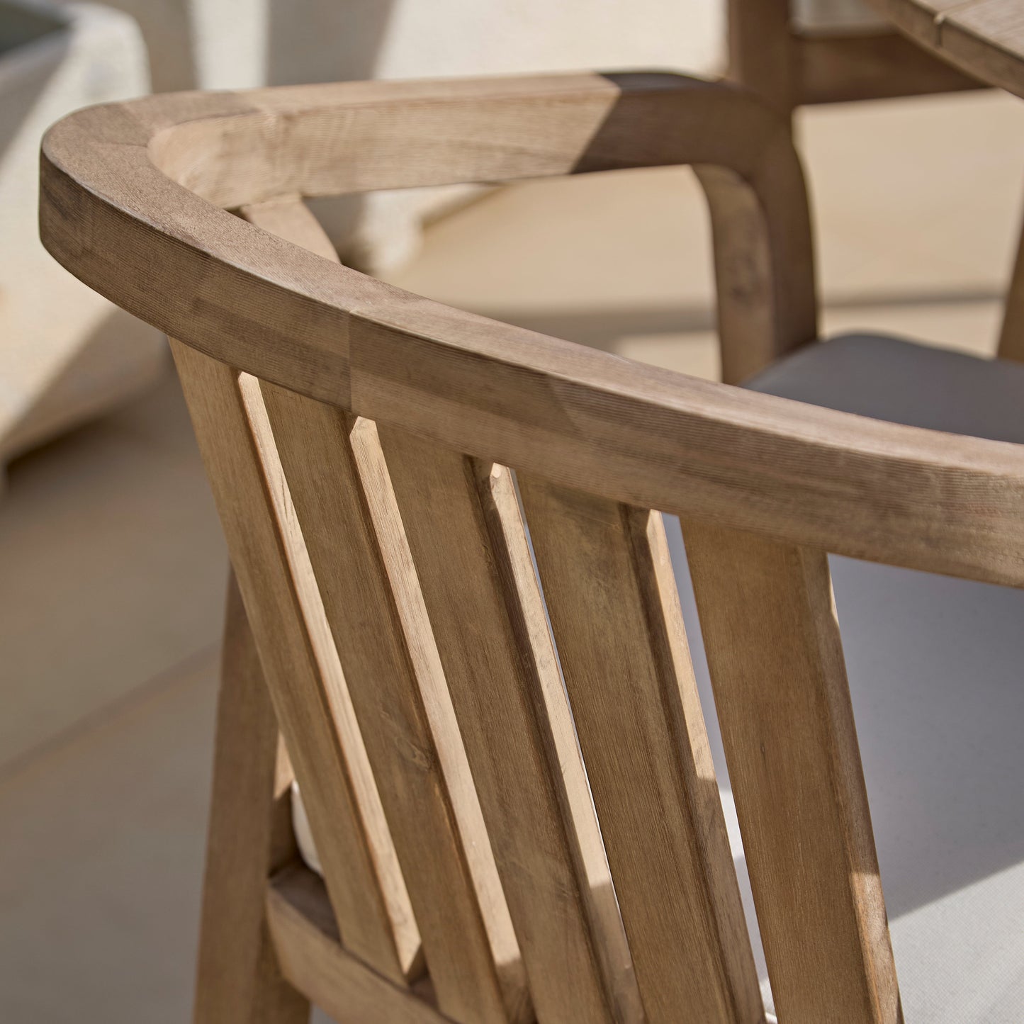 Shiro 4 Seater Round Wooden Garden Dining Set with Shiro Dining Chairs - 120cm