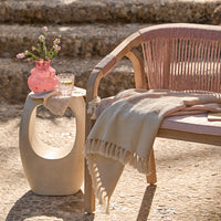 Shiro Wooden Garden Bench - Pink