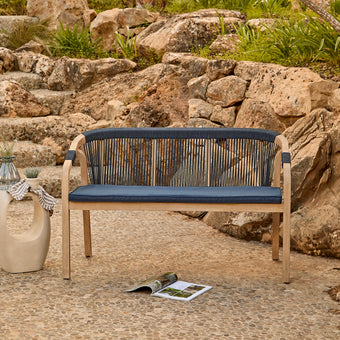 compare product Shiro 130cm Garden Bench Cushion - Navy
