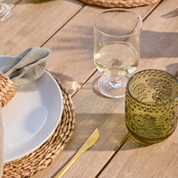Shiro 6 Seater Wooden Garden Dining Set with 2 Shiro Benches & 2 Shiro Chairs - Green Rope