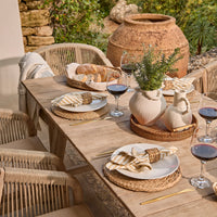 Shiro 6 Seater Dining Table Set with Nala Dining Chairs & Cushions