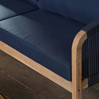 Shiro Corner Sofa with Navy Cushions with Akira Coffee Table Set