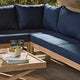 Shiro Garden Corner Sofa Cushion Covers - Navy