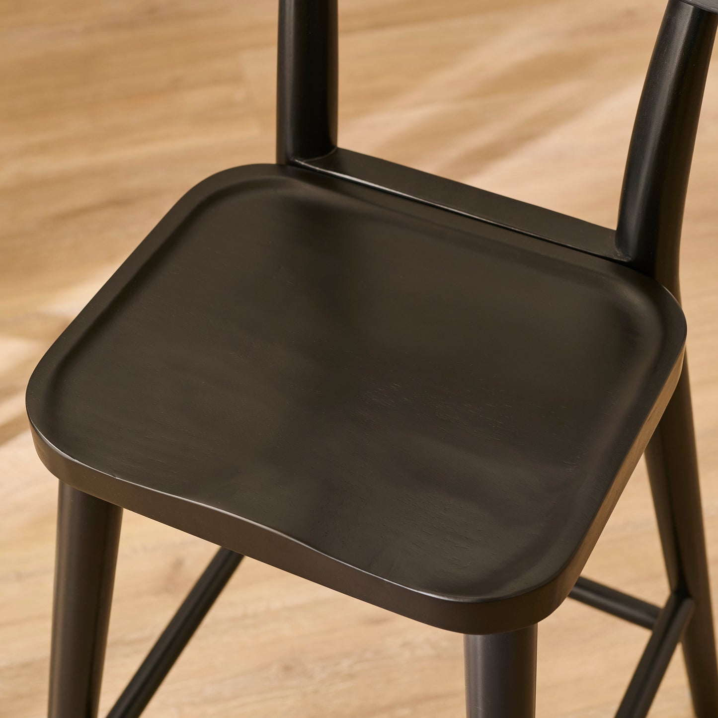 Silvester Black Bar Stool with Backrest