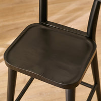 Silvester Black Bar Stool with Backrest