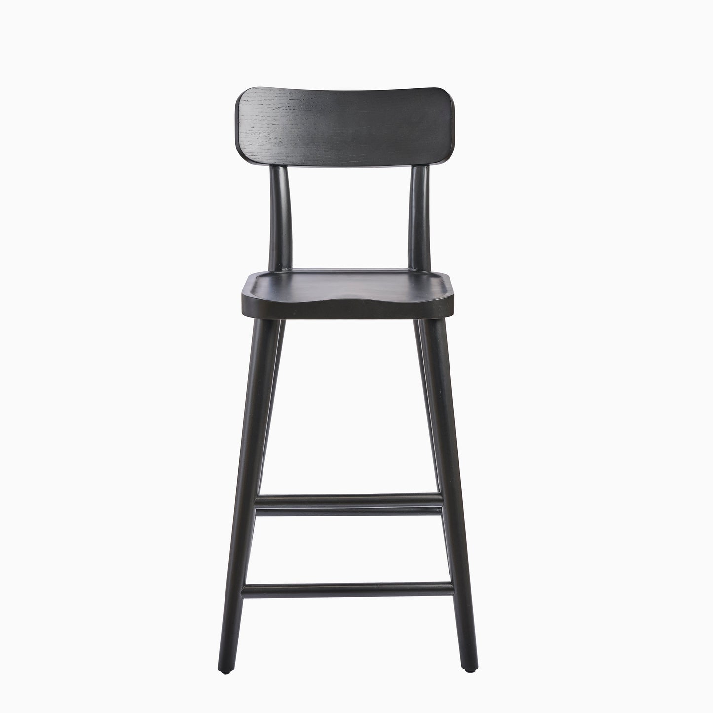 Silvester Black Bar Stool with Backrest