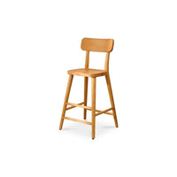 Silvester Classic Oak Bar Stool with Backrest