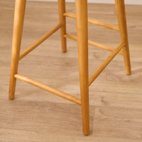Silvester Classic Oak Bar Stool with Backrest