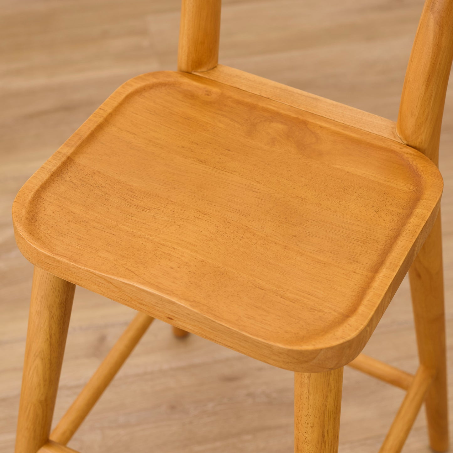 Silvester Classic Oak Bar Stool with Backrest