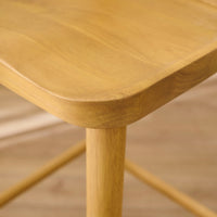 Silvester Pale Oak Bar Stool with Backrest