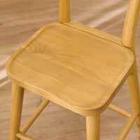 Silvester Pale Oak Bar Stool with Backrest