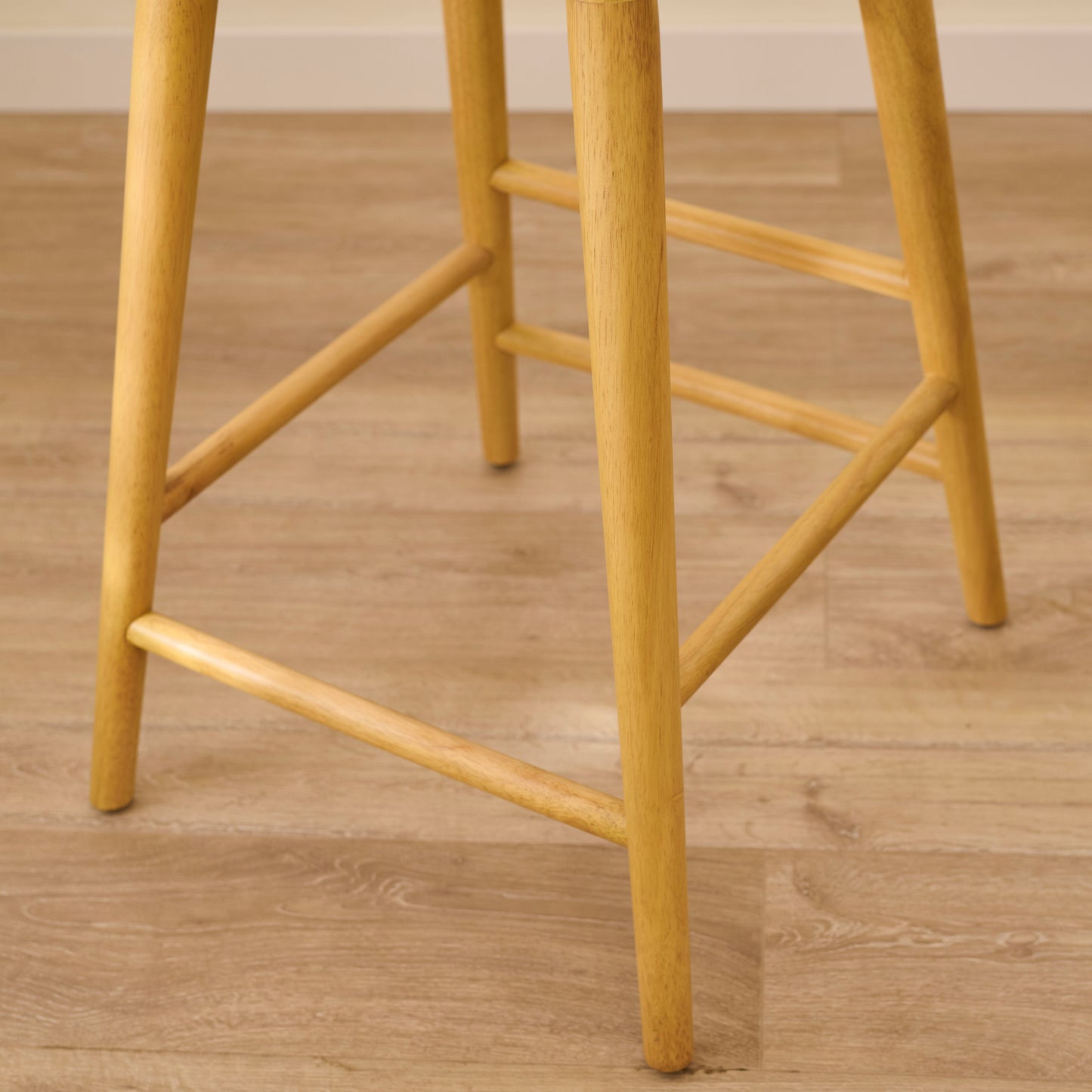 Silvester Pale Oak Bar Stool with Backrest