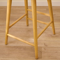 Silvester Pale Oak Bar Stool with Backrest