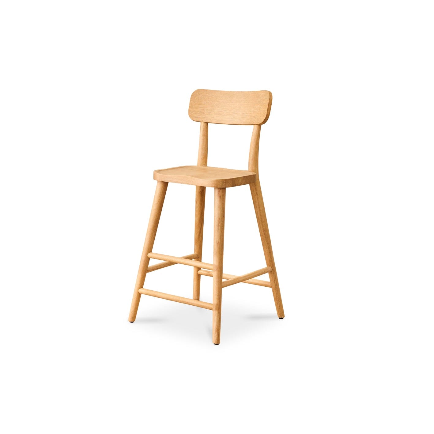 Silvester Whitewash Bar Stool with Backrest