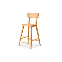Silvester Whitewash Bar Stool with Backrest