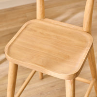 Silvester Whitewash Bar Stool with Backrest