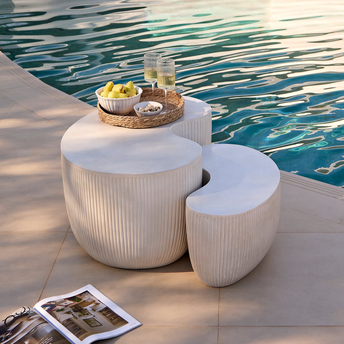 Sohan Garden Coffee Table Set - Sand
