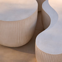 Sohan Kidney Garden Coffee Table - Sand - 84cm