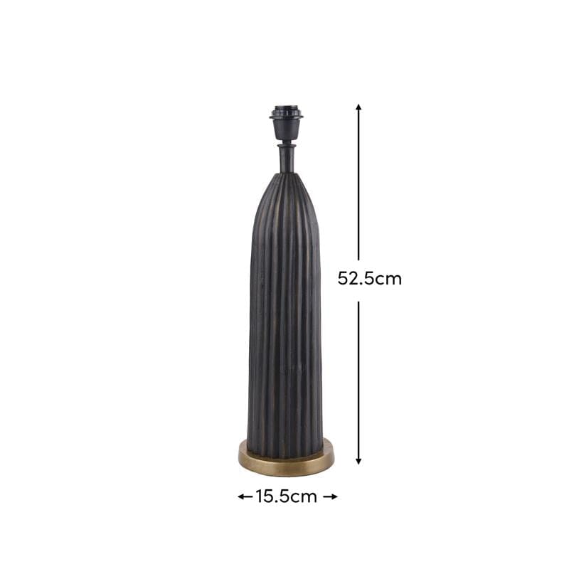 Stedham 52cm Metal Table Lamp Base - Black & Gold
