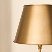 Stowe 136cm Metal Floor Lamp With Shade - Gold
