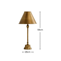 Stowe 59cm Metal Table Lamp - Gold