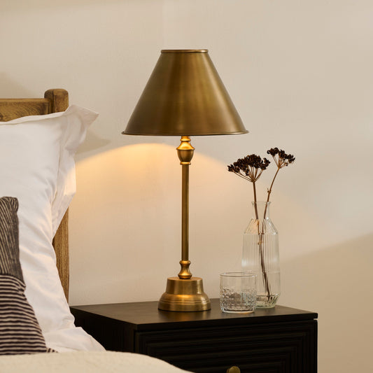 Stowe 59cm Metal Table Lamp - Gold