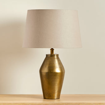 compare product Outlet - Coningsby Cotton Taupe Lamp Shade - 30cm
