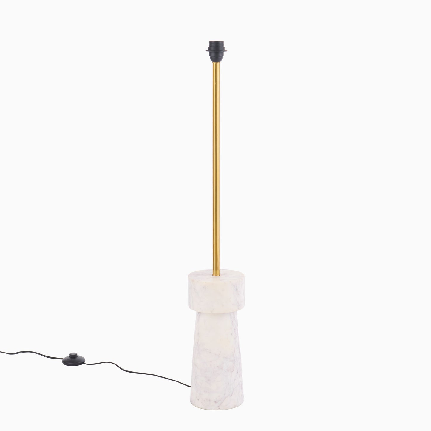 Tiree 97cm Marble Floor Lamp Base - White
