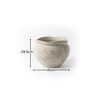 Tomar Fiber Cement 29.5cm Wide Planter - Rustic White