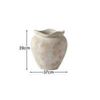 Tomar Fiber Cement 38.5cm Planter - Rustic White
