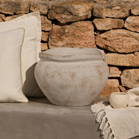 Tomar Fiber Cement 29.5cm Wide Planter - Rustic White