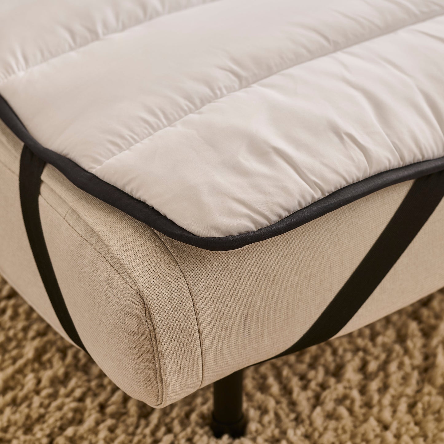 Una Single Sofa Bed Topper - White