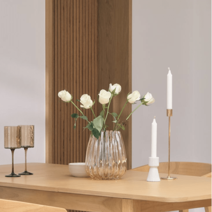 Outlet - Veneto 21cm Glass Vase - Champagne