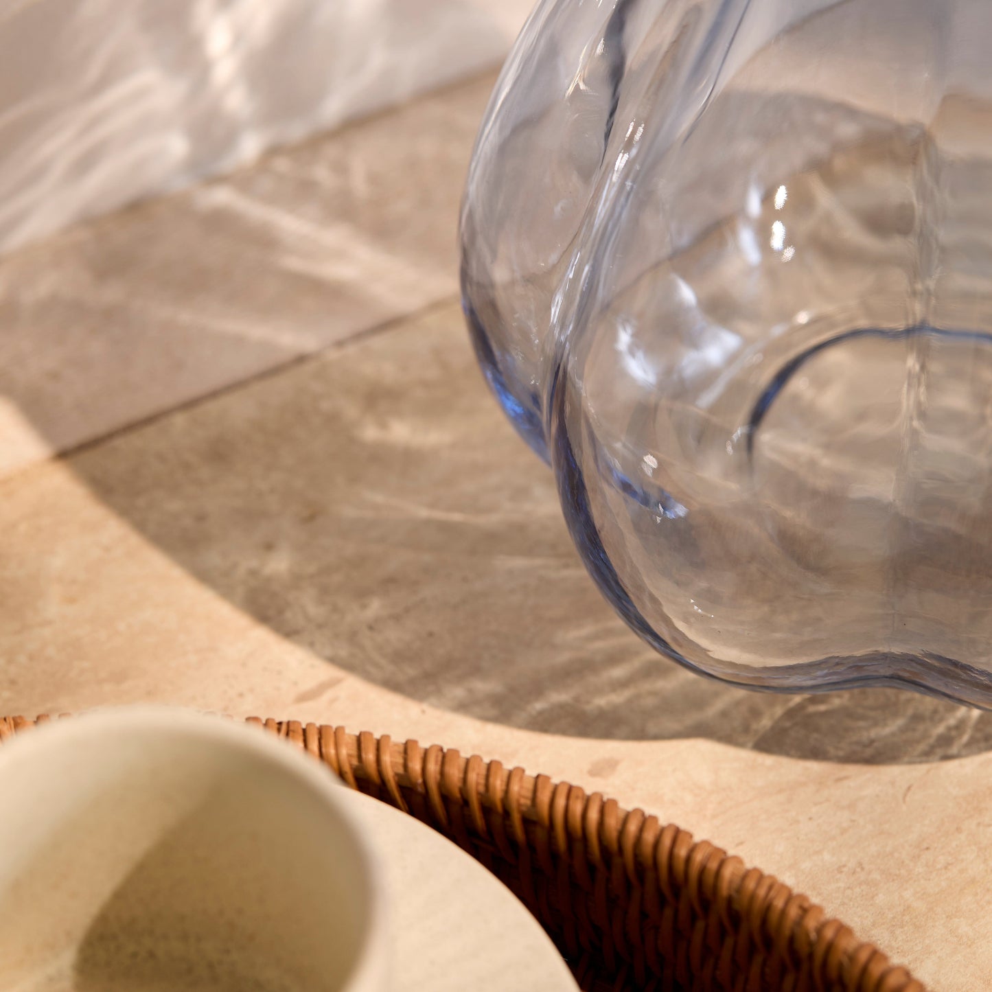 Outlet - Verona 20cm Glass Vase - Cornflower Blue