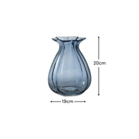 Outlet - Verona 20cm Glass Vase - Cornflower Blue