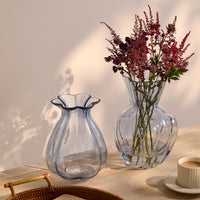 Outlet - Verona 20cm Glass Vase - Cornflower Blue