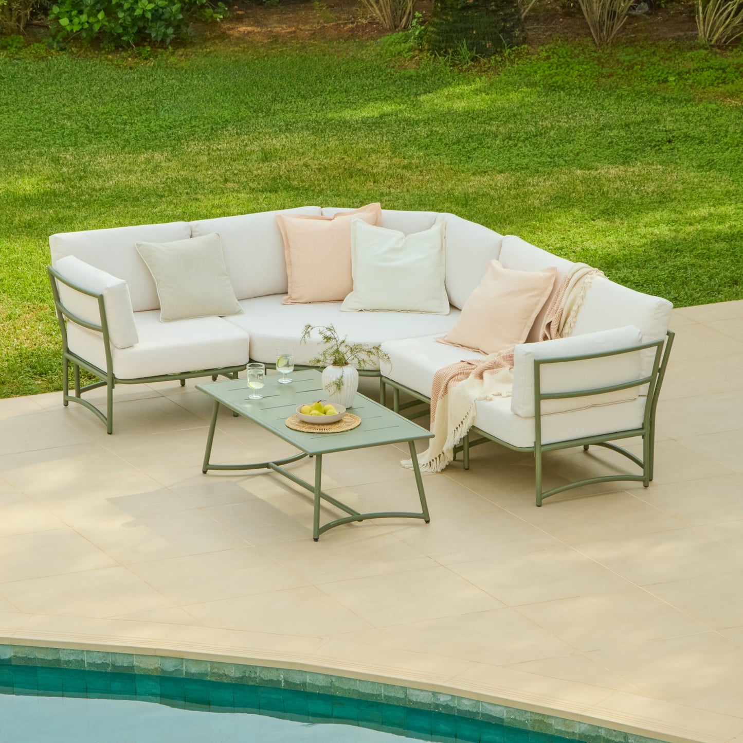 Wilder Sofa Corner Section Cushion Covers - Cream