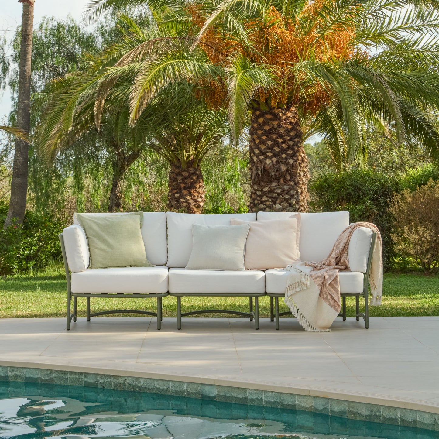 Wilder 3 Seater Garden Sofa - Olive Green