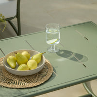 Wilder 4 Seater Metal Garden Conversation Set with Wilder Coffee Table - Olive Green