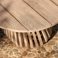 Willow Oval Garden Coffee Table - Brushed Light Acacia