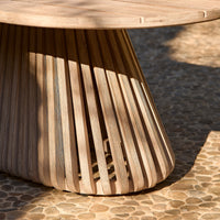 Willow Oval Garden Coffee Table - Brushed Light Acacia