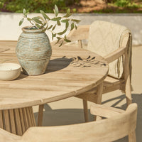 Willow 4 Seater Round Garden Dining Set with Elowen Chairs